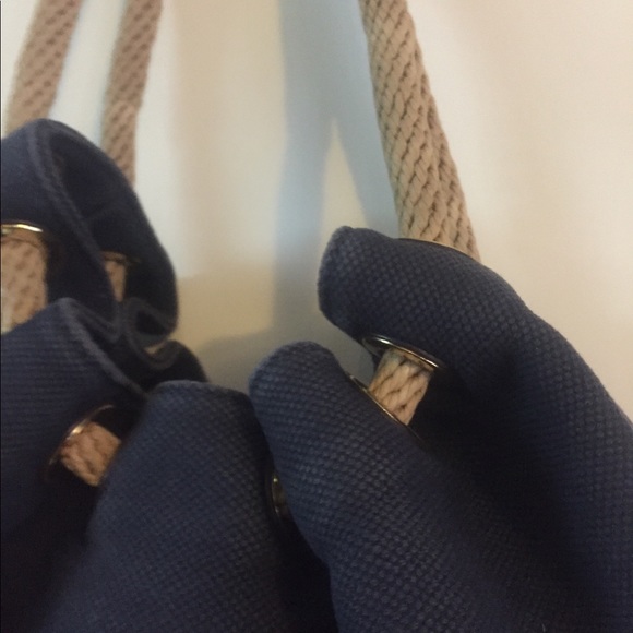 Michael Kors Navy blue canvas drawstring tote - Picture 5 of 7